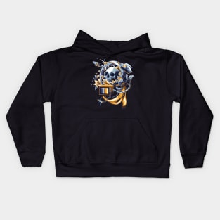 astronaut skull Kids Hoodie